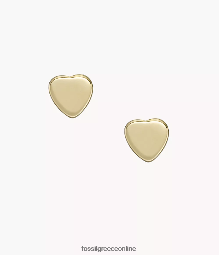 Fossil γυναίκες καρφιά σκουλαρίκια από ανοξείδωτο ατσάλι FVT06R1065 κοσμήματα χρυσός τόνος