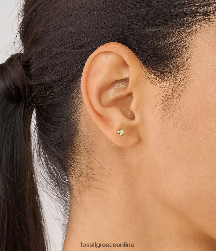 Fossil γυναίκες καρφιά σκουλαρίκια από ανοξείδωτο ατσάλι FVT06R1065 κοσμήματα χρυσός τόνος