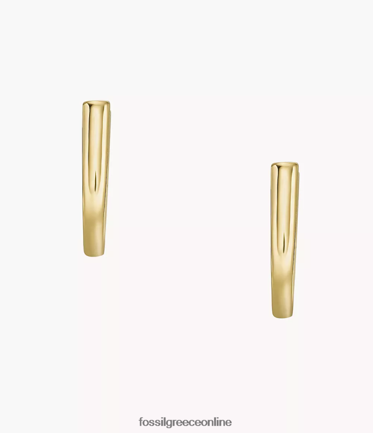 Fossil γυναίκες σκουλαρίκια κρίκοι από ανοξείδωτο ατσάλι FVT06R1067 κοσμήματα χρυσός τόνος