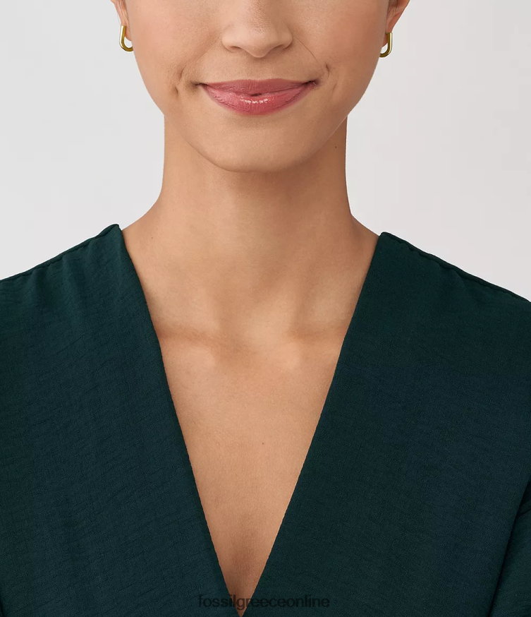 Fossil γυναίκες σκουλαρίκια κρίκοι από ανοξείδωτο ατσάλι FVT06R1067 κοσμήματα χρυσός τόνος