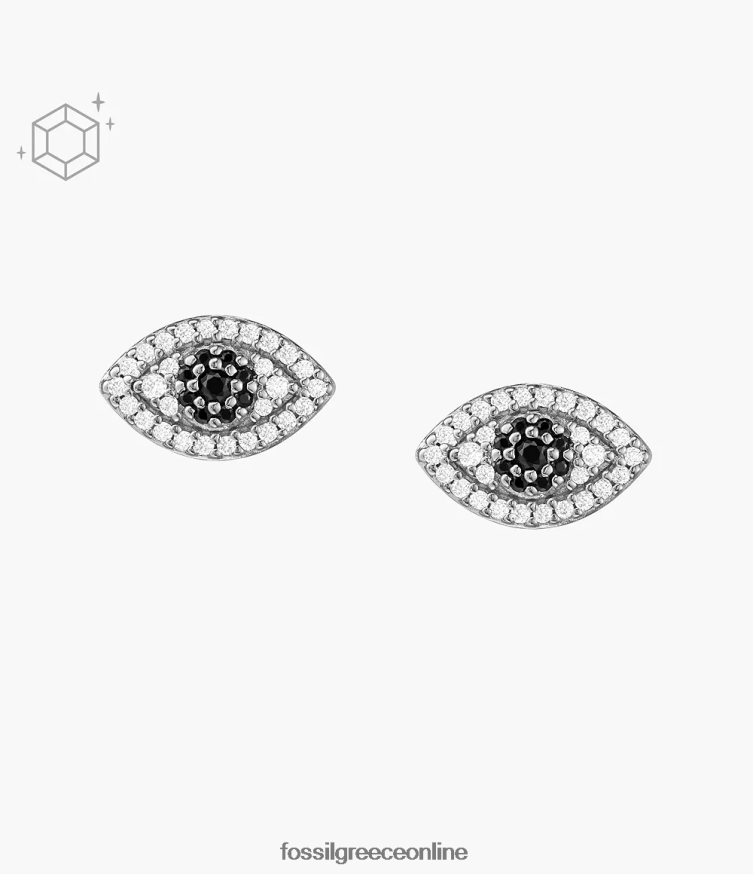Fossil γυναίκες σκουλαρίκια από το κακό μάτι FVT06R1240 κοσμήματα ασήμι