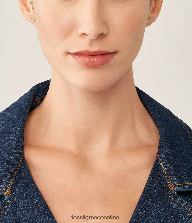 Fossil γυναίκες σκουλαρίκια ορειβάτης από ανοξείδωτο χάλυβα sadie under the stars FVT06R1075 κοσμήματα χρυσός τόνος