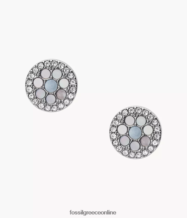 Fossil γυναίκες val μωσαϊκό σκουλαρίκι από ανοξείδωτο ατσάλι FVT06R1044 κοσμήματα μπλε