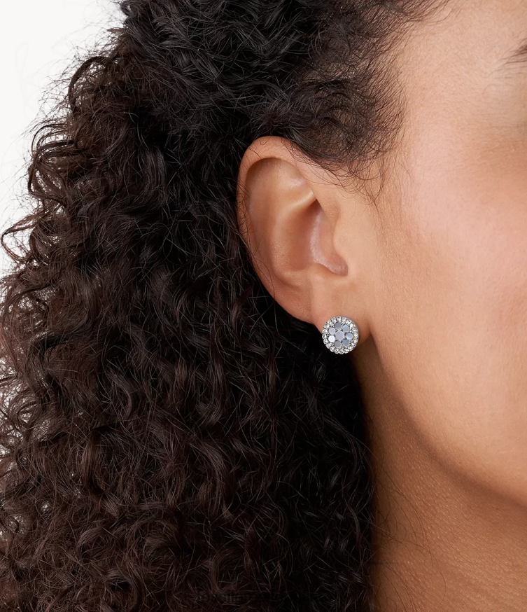 Fossil γυναίκες val μωσαϊκό σκουλαρίκι από ανοξείδωτο ατσάλι FVT06R1044 κοσμήματα μπλε