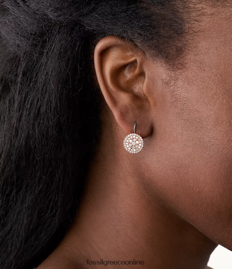 Fossil γυναίκες val σκουλαρίκια με δίσκο μωσαϊκό FVT06R1046 κοσμήματα φίλντισι