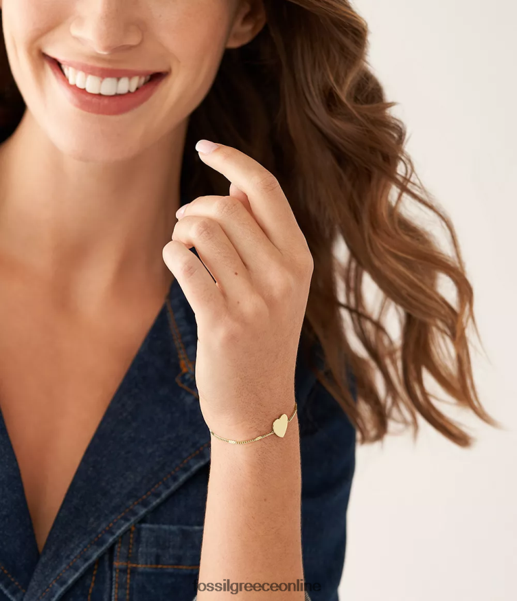 Fossil γυναίκες βραχιόλι με αλυσίδα από ανοξείδωτο ατσάλι FVT06R1006 κοσμήματα χρυσός τόνος