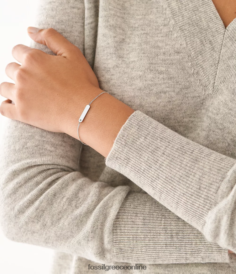 Fossil γυναίκες βραχιόλι με αλυσίδα από ανοξείδωτο ατσάλι FVT06R1010 κοσμήματα ασημί-τόνος