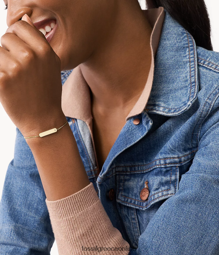 Fossil γυναίκες βραχιόλι με αλυσίδα από ανοξείδωτο ατσάλι FVT06R1011 κοσμήματα χρυσός τόνος