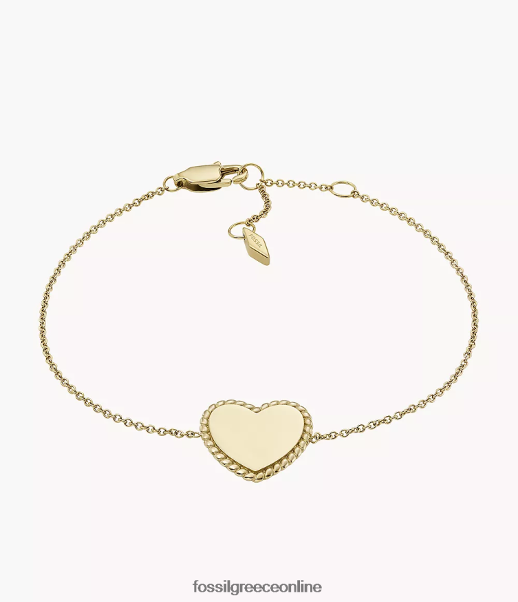 Fossil γυναίκες ζωγράφισε βραχιόλι από ανοξείδωτο ατσάλι FVT06R1012 κοσμήματα χρυσός τόνος