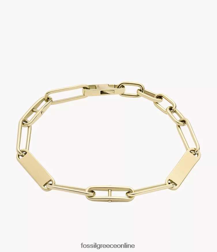 Fossil γυναίκες βραχιόλι με αλυσίδα από ανοξείδωτο ατσάλι από κληρονομιά FVT06R1014 κοσμήματα χρυσός τόνος
