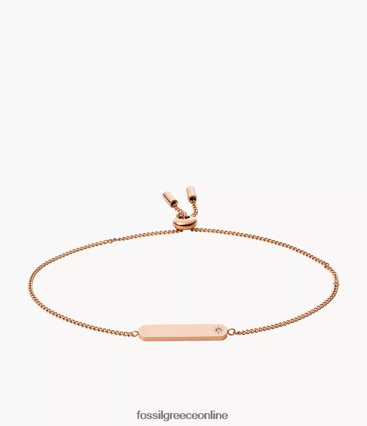 Fossil γυναίκες βραχιόλι με αλυσίδα από ανοξείδωτο ατσάλι FVT06R970 κοσμήματα ροζ χρυσός τόνος