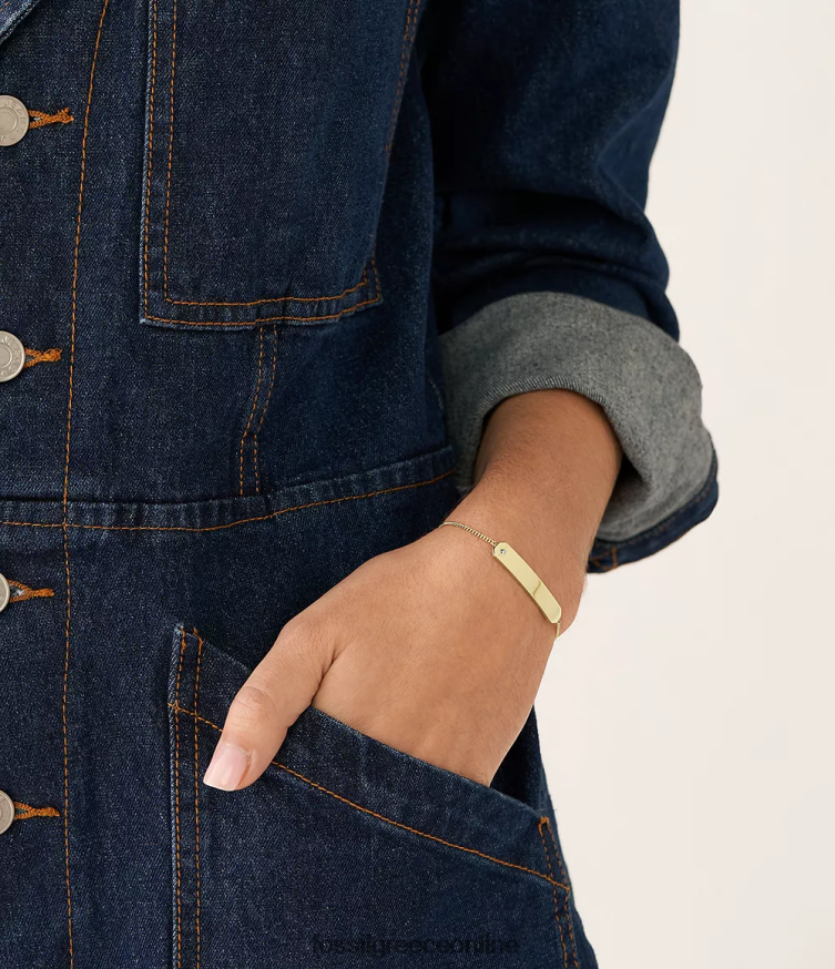 Fossil γυναίκες βραχιόλι με αλυσίδα από ανοξείδωτο ατσάλι FVT06R976 κοσμήματα χρυσός τόνος