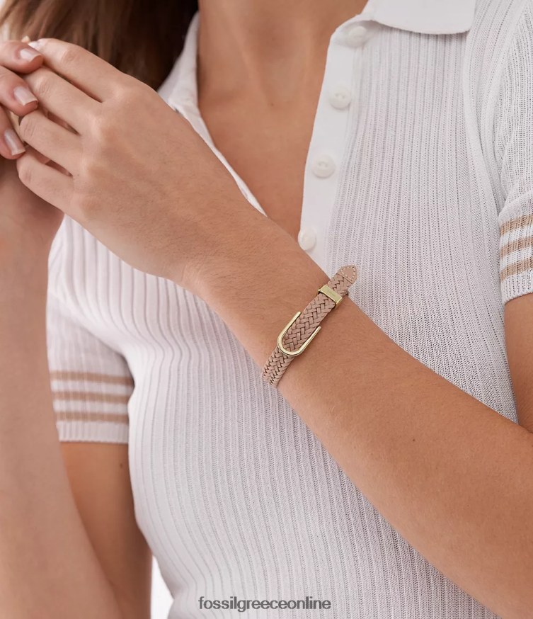 Fossil γυναίκες Heritage d-link δερμάτινο βραχιόλι με λουράκι FVT06R1025 κοσμήματα latte καφέ