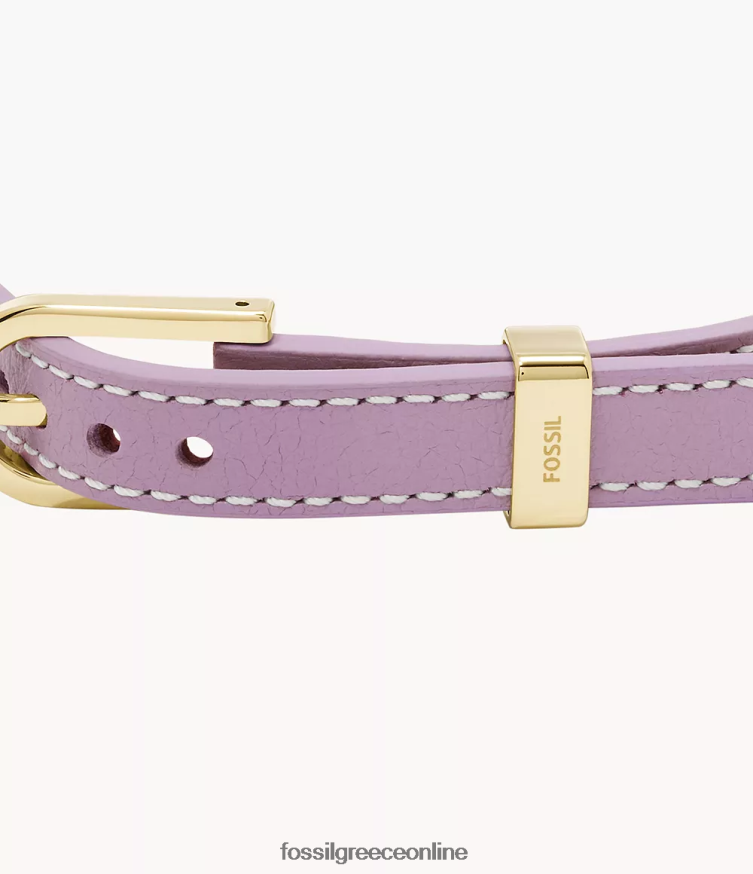 Fossil γυναίκες Heritage d-link δερμάτινο βραχιόλι με λουράκι FVT06R1181 κοσμήματα λεβάντα