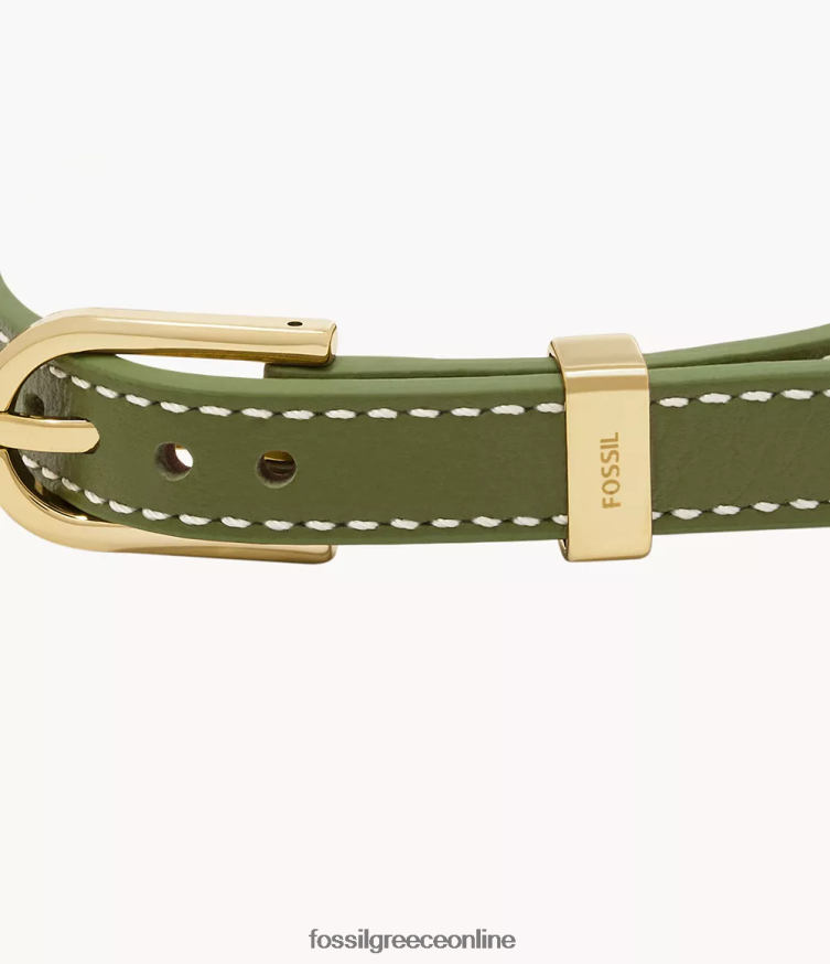 Fossil γυναίκες Heritage d-link δερμάτινο βραχιόλι με λουράκι FVT06R1214 κοσμήματα μέτριο πράσινο