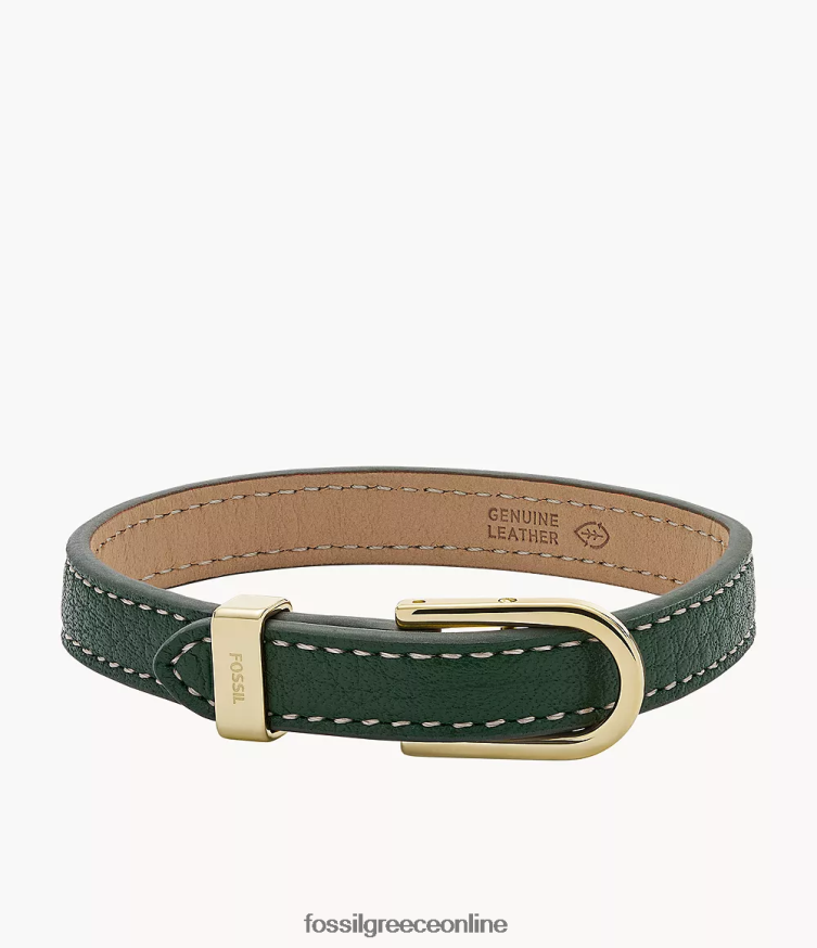 Fossil γυναίκες Heritage d-link δερμάτινο βραχιόλι με λουράκι FVT06R1251 κοσμήματα πράσινος