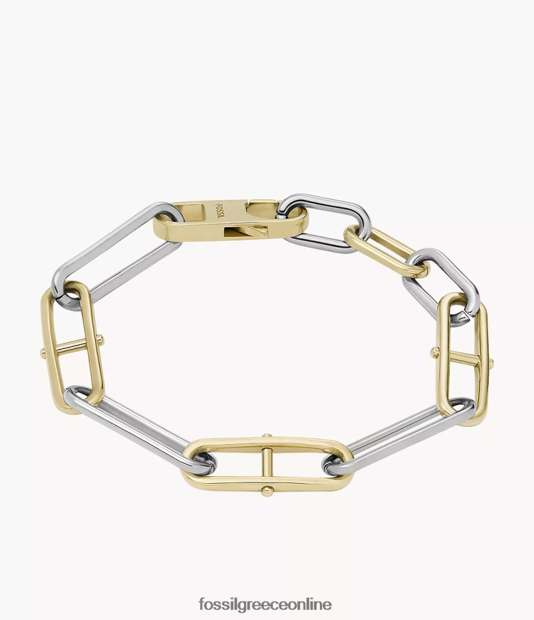 Fossil γυναίκες Heritage d-link αλυσίδα βραχιόλι από ανοξείδωτο ατσάλι FVT06R975 κοσμήματα διχρωμία