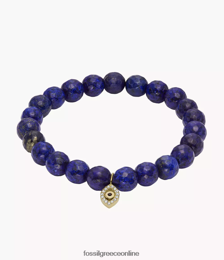 Fossil γυναίκες Sutton μοντέρνο & μαγικό βαμμένο βραχιόλι με χάντρες λάπις FVT06R1235 κοσμήματα χρυσός τόνος