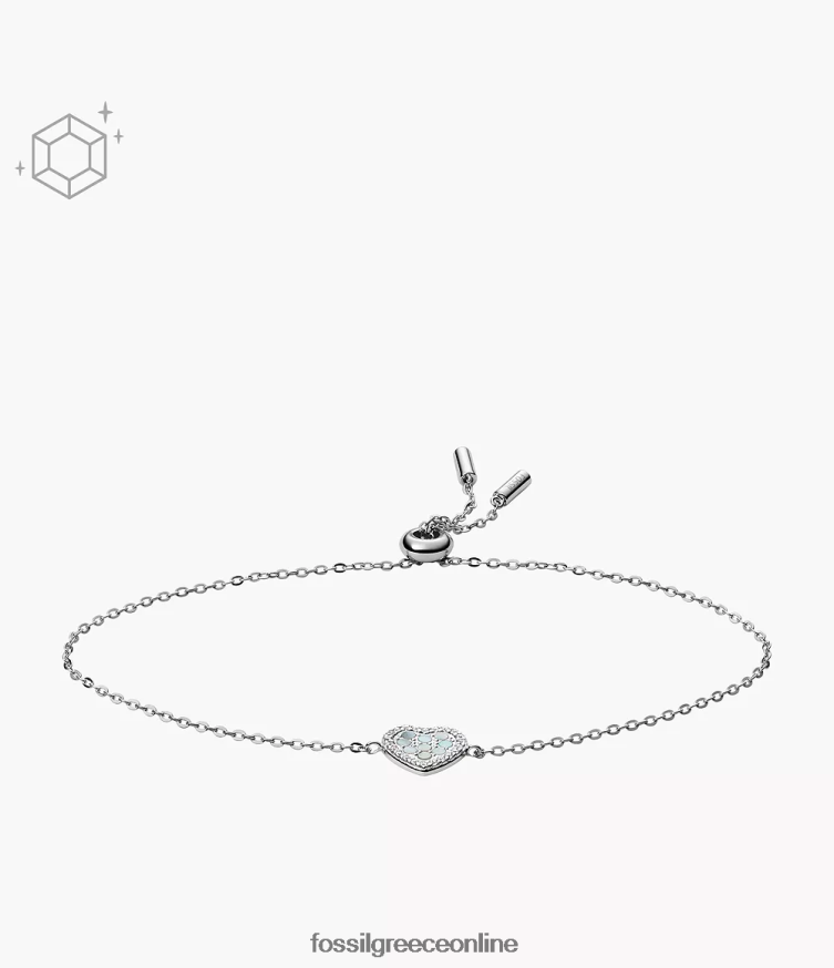 Fossil γυναίκες βραχιόλι elliott hearts station FVT06R1233 κοσμήματα μπλε μαργαριτάρι