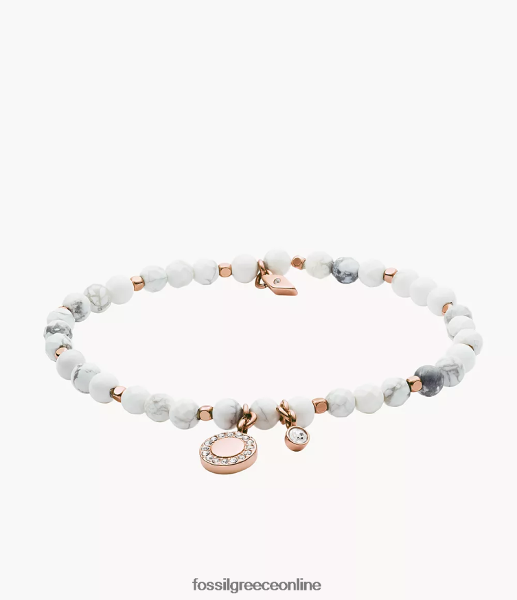 Fossil γυναίκες βραχιόλι georgia howlite FVT06R1021 κοσμήματα άσπρο