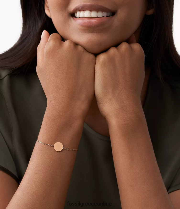 Fossil γυναίκες βραχιόλι δίσκου lane FVT06R1018 κοσμήματα ροζ χρυσός τόνος