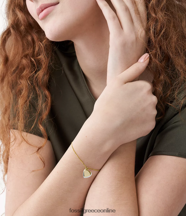 Fossil γυναίκες βραχιόλι με αλυσίδα από ανοξείδωτο ατσάλι lane FVT06R1270 κοσμήματα διχρωμία