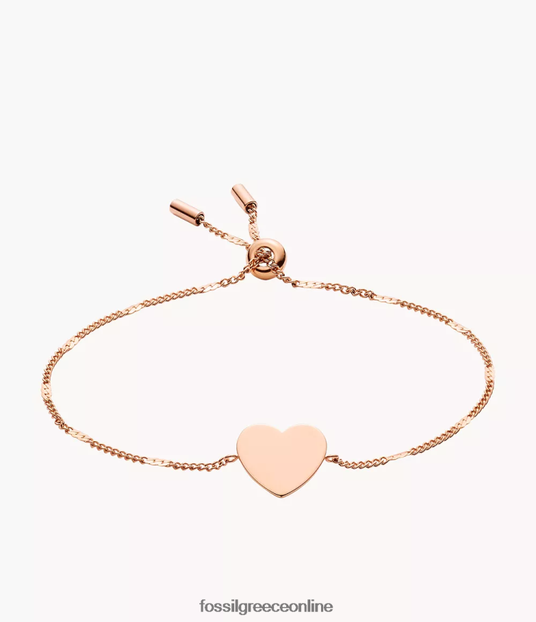Fossil γυναίκες βραχιόλι από ατσάλι lane heart FVT06R984 κοσμήματα ροζ χρυσός τόνος