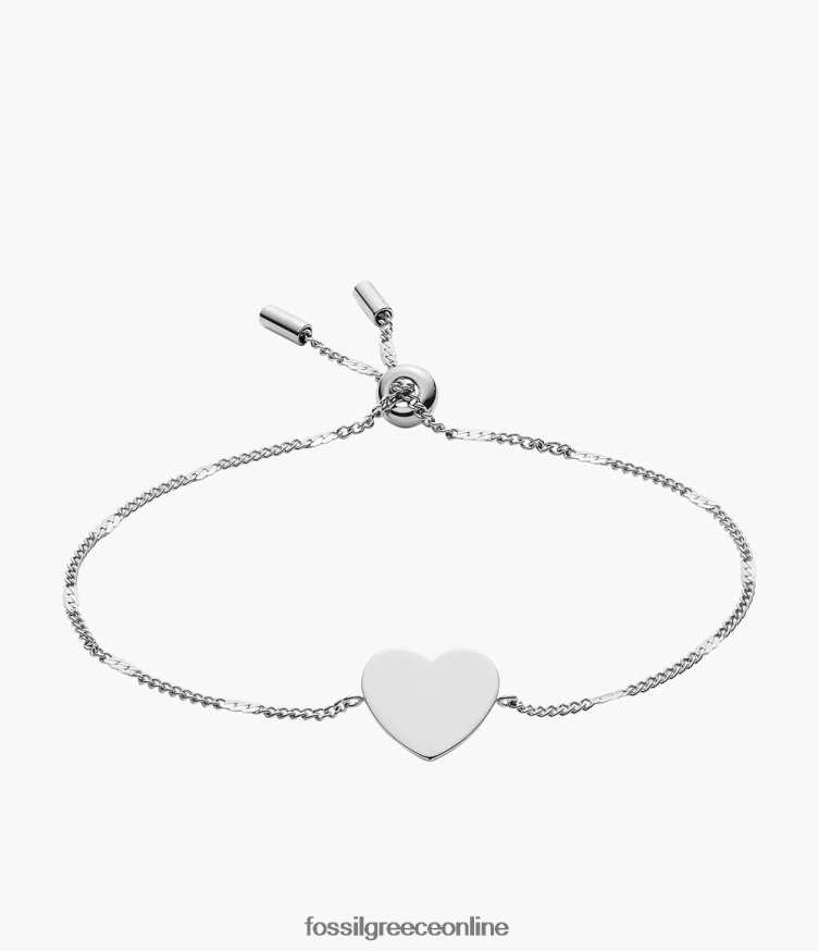 Fossil γυναίκες βραχιόλι lane heart από ανοξείδωτο ατσάλι FVT06R987 κοσμήματα ασημί-τόνος