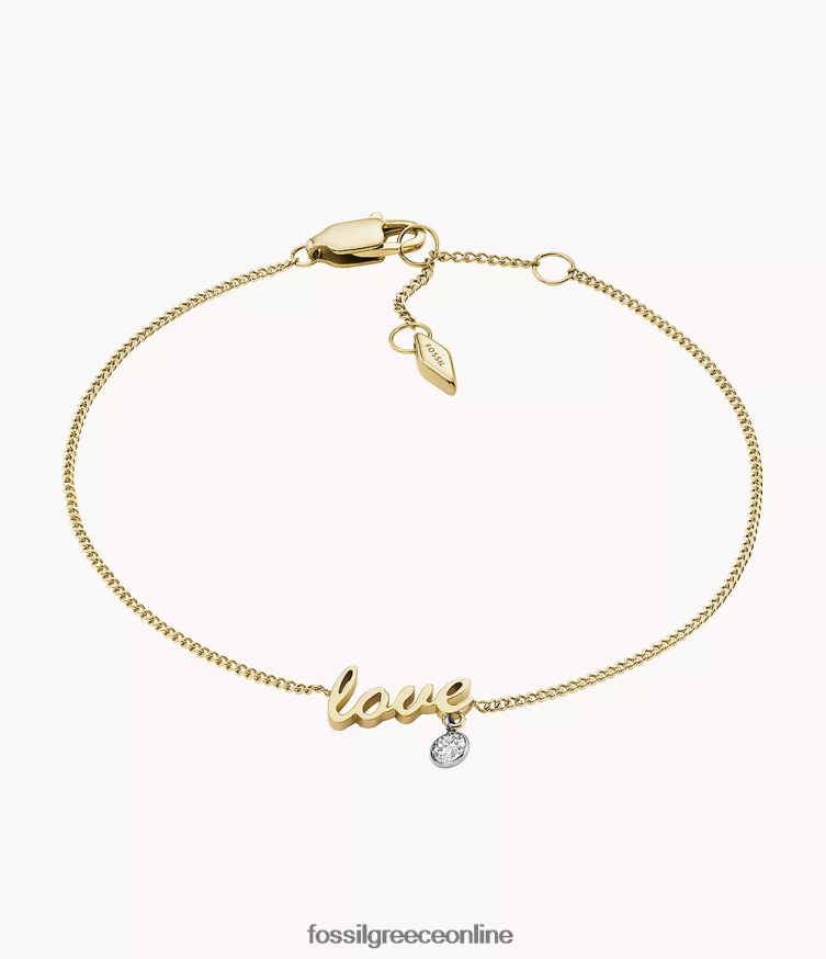 Fossil γυναίκες sadie love notes βραχιόλι από ανοξείδωτο ατσάλι FVT06R1016 κοσμήματα διχρωμία