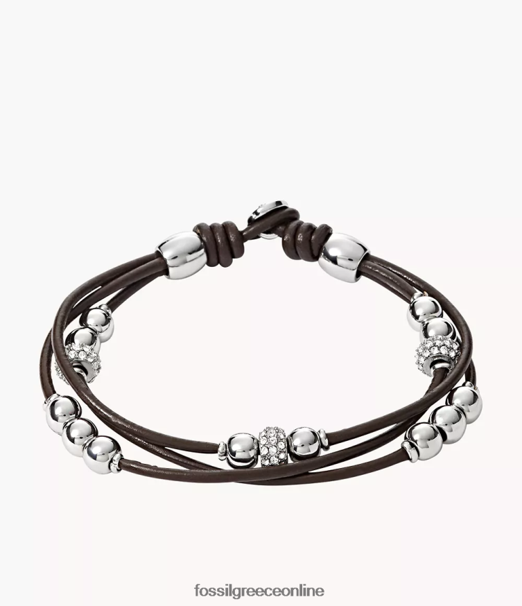 Fossil γυναίκες Βραχιόλι με περιτύλιγμα καρπού sadie rondelle FVT06R972 κοσμήματα καφέ