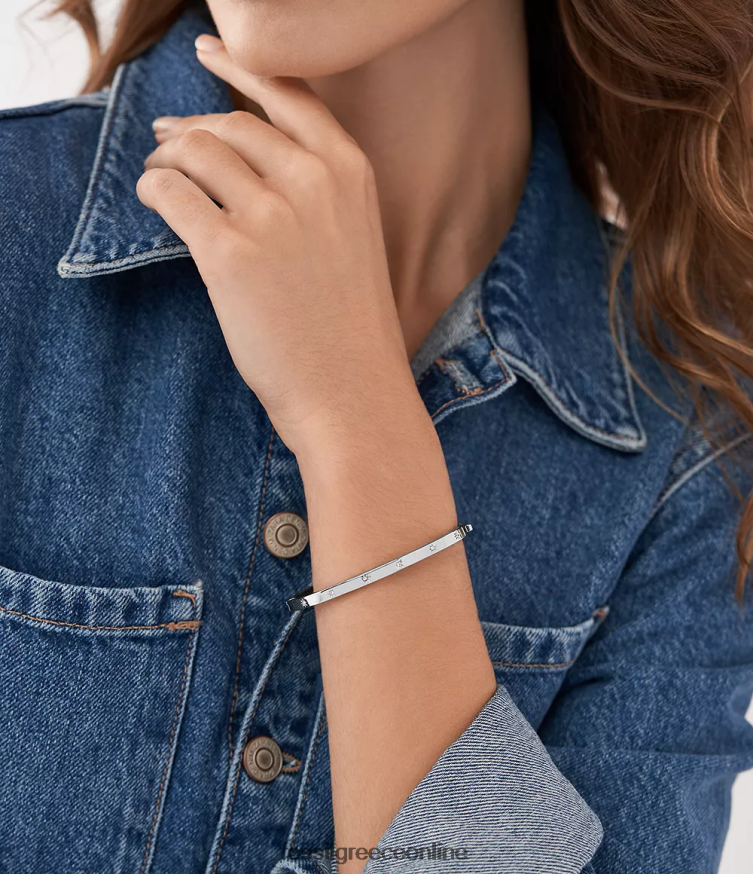 Fossil γυναίκες βραχιόλι με βραχιόλι από ανοξείδωτο ατσάλι sadie shine FVT06R1030 κοσμήματα ασημί-τόνος