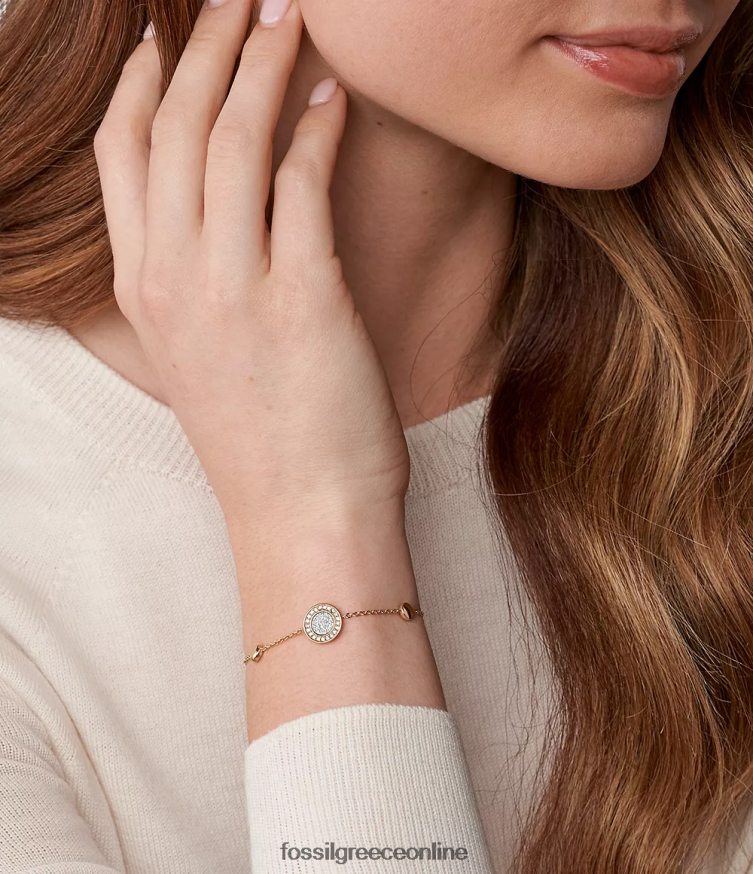 Fossil γυναίκες Βραχιόλι sutton halo station FVT06R1029 κοσμήματα ροζ χρυσός τόνος