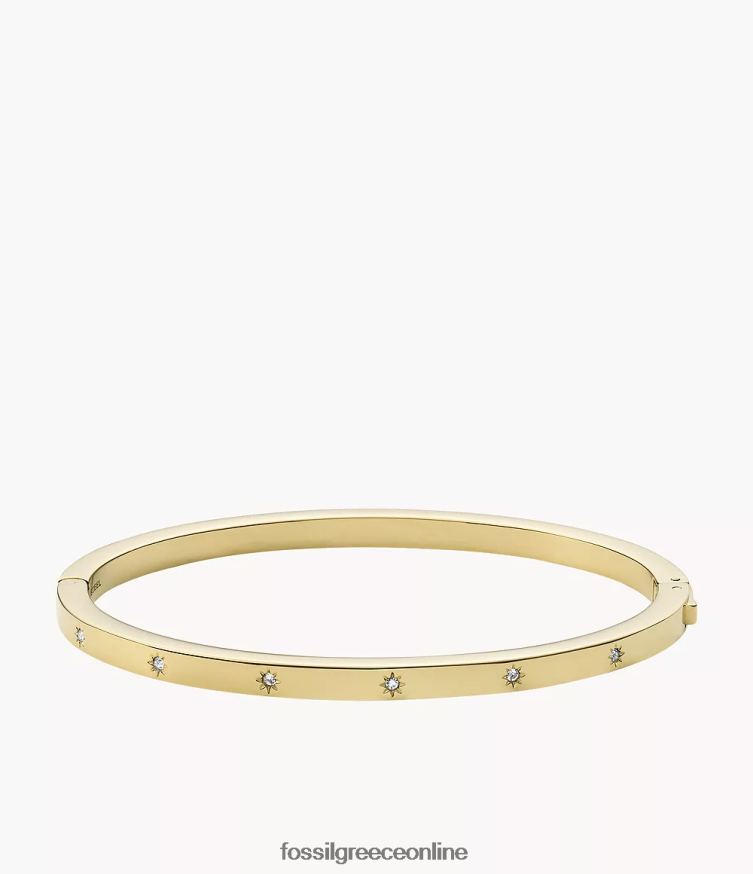 Fossil γυναίκες λαμπερό βραχιόλι με μανσέτα από ανοξείδωτο χάλυβα sutton shine FVT06R997 κοσμήματα χρυσός τόνος