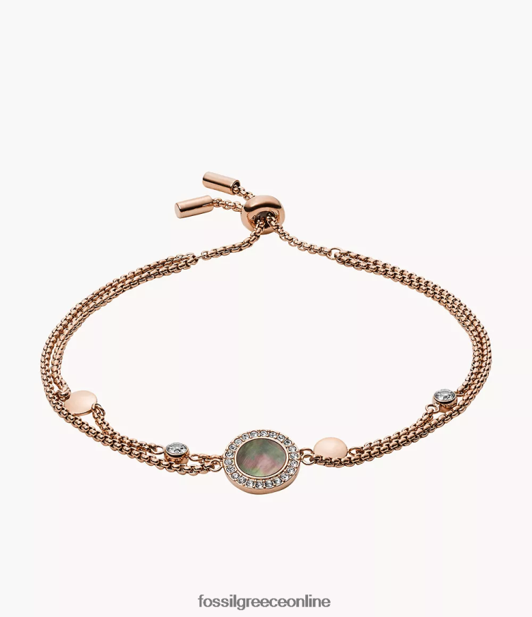 Fossil γυναίκες βραχιόλι val FVT06R1020 κοσμήματα γκρι μαργαριτάρι