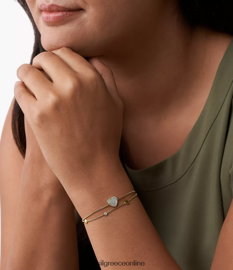 Fossil γυναίκες Βραχιόλι val heart duo από ανοξείδωτο ατσάλι FVT06R986 κοσμήματα χρυσός τόνος