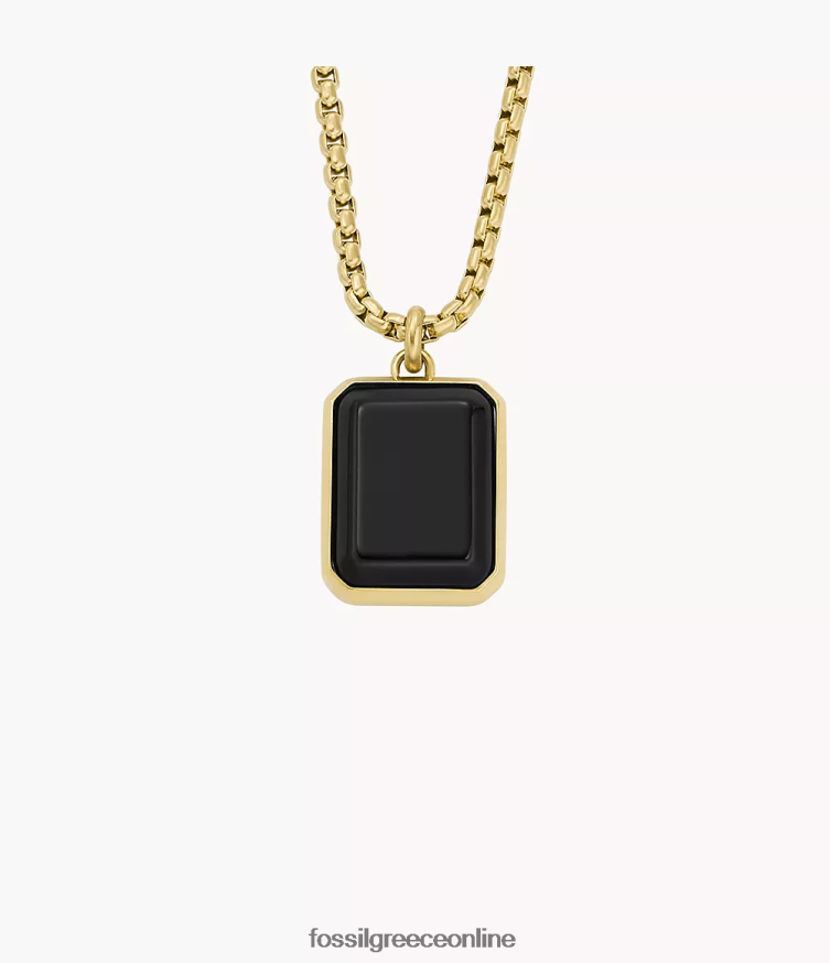 Fossil άνδρες κολιέ με αλυσίδα όνυχα FVT06R1912 κοσμήματα μαύρο και χρυσό