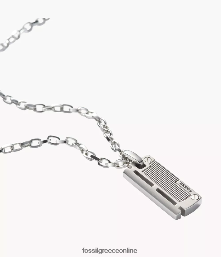 Fossil άνδρες κολιέ FVT06R1954 κοσμήματα ασήμι