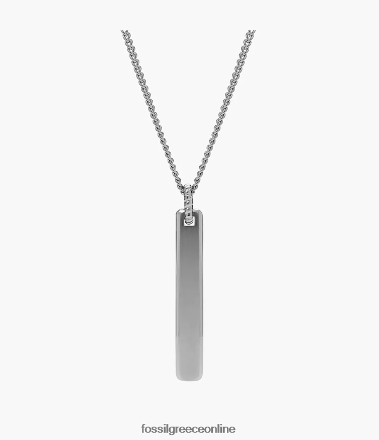 Fossil άνδρες vintage casual κολιέ από ανοξείδωτο ατσάλι FVT06R1901 κοσμήματα ασημί-τόνος