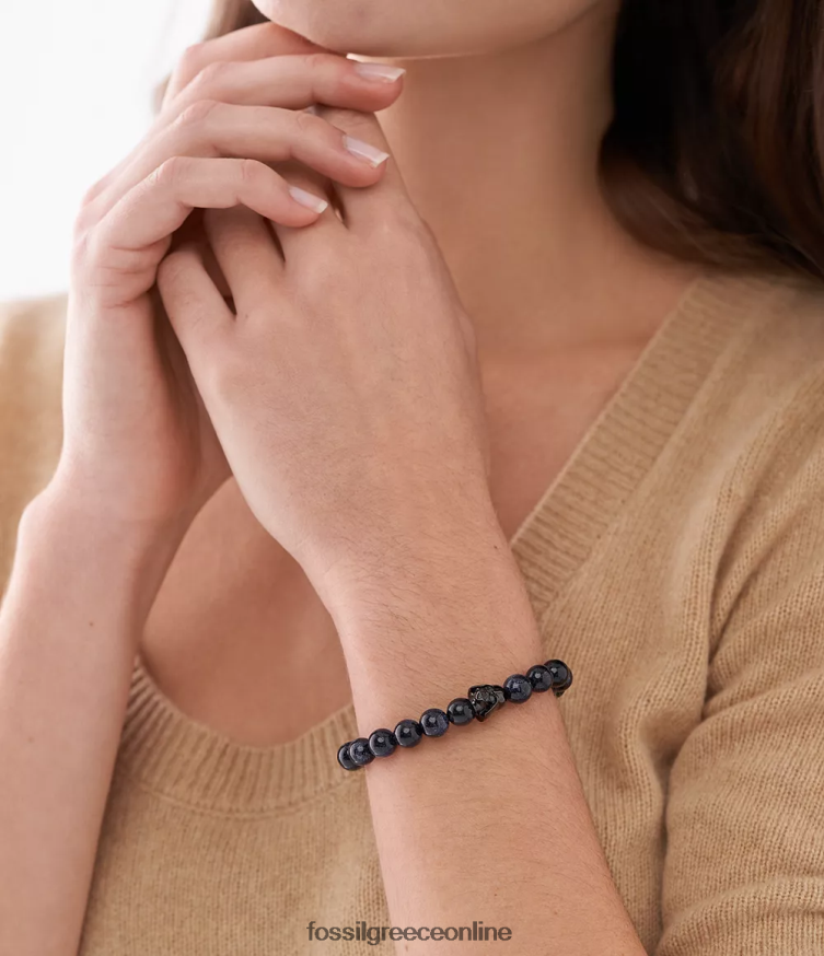 Fossil άνδρες βραχιόλι με χάντρες Darth Vader star wars FVT06R1844 κοσμήματα μπλε ψαμμίτη