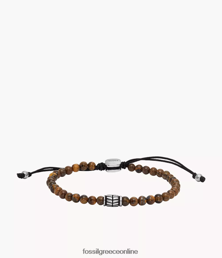 Fossil άνδρες βραχιόλι με χάντρες FVT06R1870 κοσμήματα μάτι της τίγρης