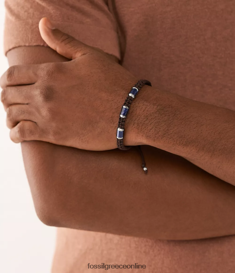 Fossil άνδρες όλο στοιβαγμένο βραχιόλι σταθμού FVT06R1877 κοσμήματα σοδαλίτης
