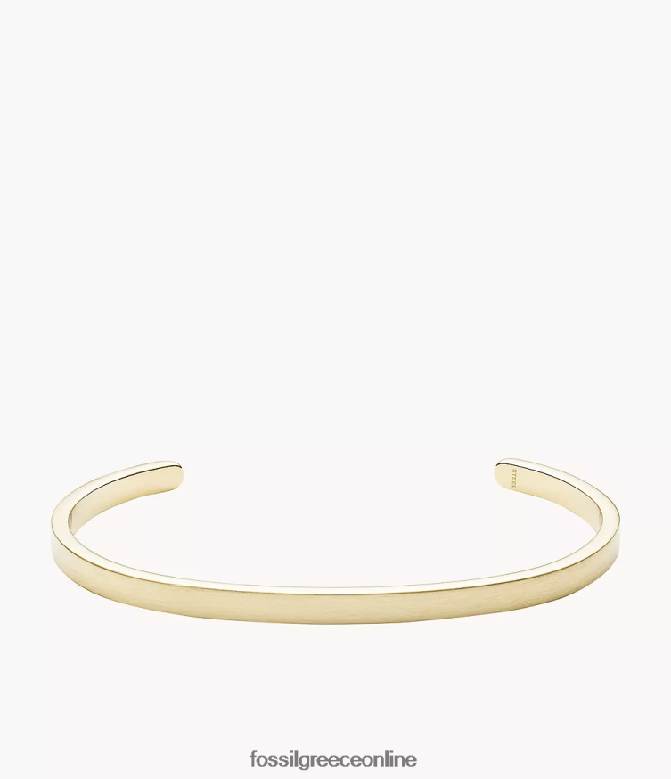 Fossil άνδρες μοντέρνο αμερικάνικο βραχιόλι με μανσέτα από ανοξείδωτο ατσάλι FVT06R1881 κοσμήματα χρυσός τόνος