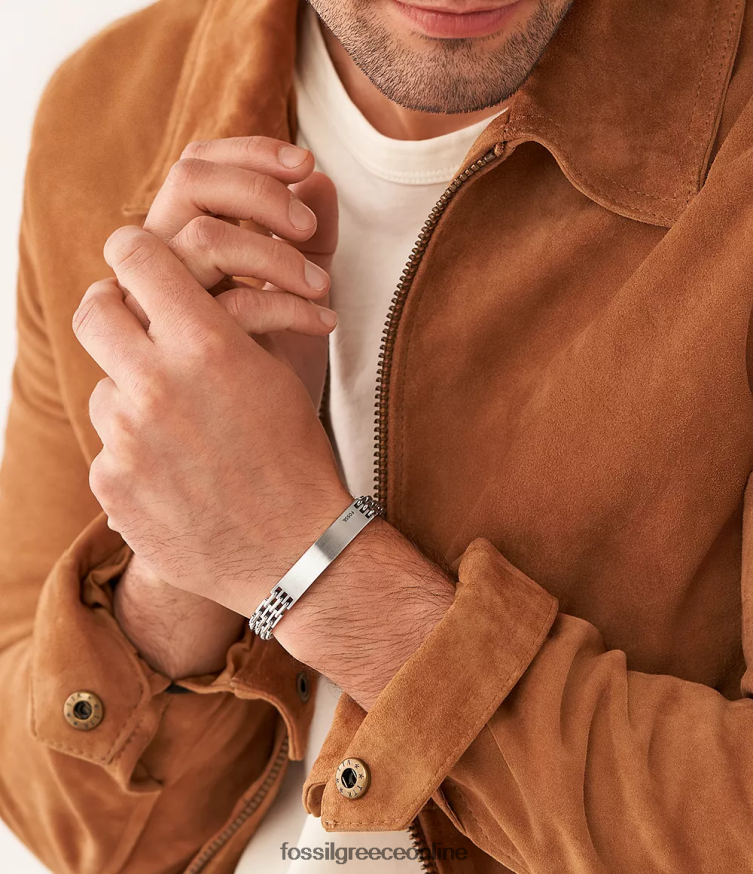 Fossil άνδρες βραχιόλι με αλυσίδα από ανοξείδωτο ατσάλι FVT06R1883 κοσμήματα ασημί-τόνος