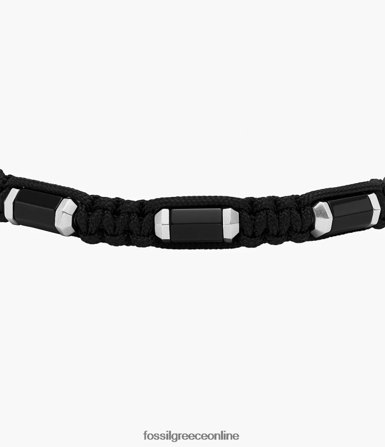 Fossil άνδρες βραχιόλι με χάντρες όνυχα FVT06R1889 κοσμήματα μαύρος