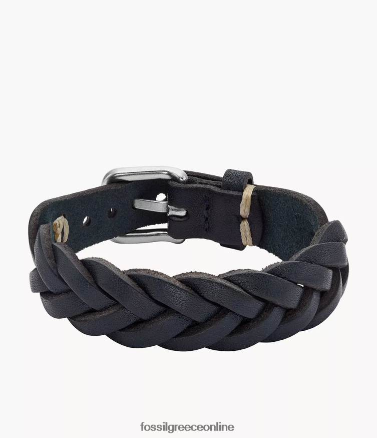 Fossil άνδρες δερμάτινο βραχιόλι με δερμάτινο λουράκι FVT06R1897 κοσμήματα ΠΟΛΕΜΙΚΟ ΝΑΥΤΙΚΟ