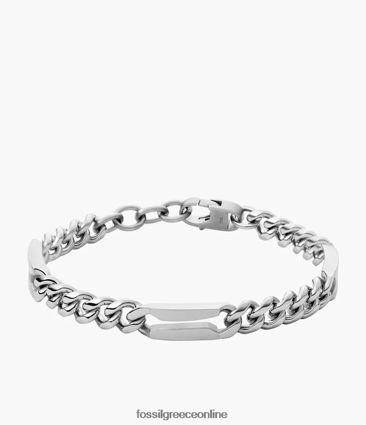 Fossil άνδρες βραχιόλι με αλυσίδα από ανοξείδωτο ατσάλι FVT06R1899 κοσμήματα ασημί-τόνος