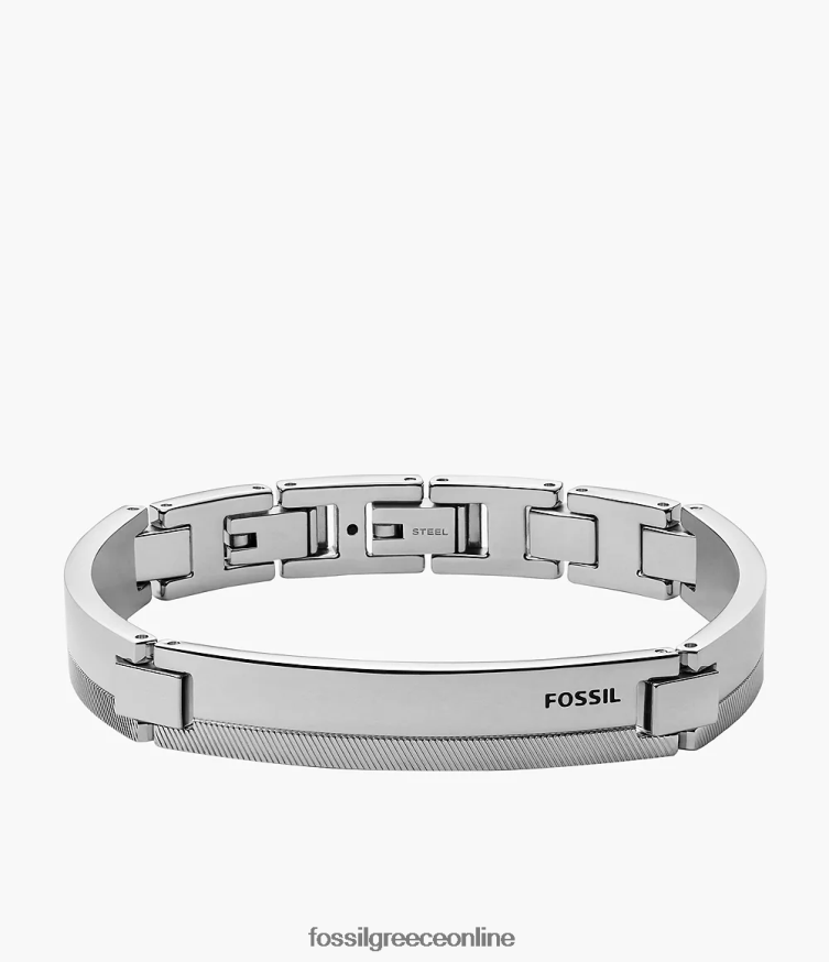 Fossil άνδρες Βραχιόλι από ανοξείδωτο ατσάλι chevron FVT06R1869 κοσμήματα ασημί-τόνος