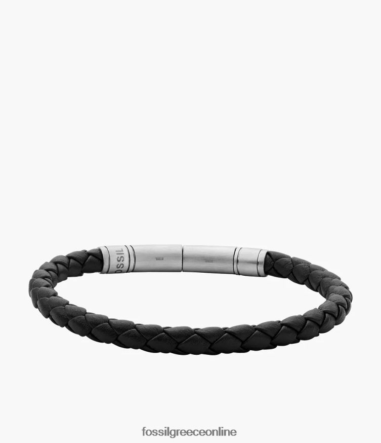 Fossil άνδρες vintage casual πλεκτό δερμάτινο βραχιόλι FVT06R1862 κοσμήματα καφέ