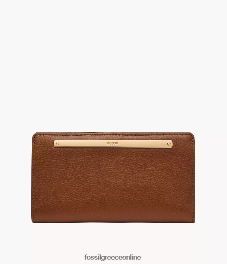 Fossil γυναίκες liza slim bifold FVT06R807 πορτοφόλι καφέ