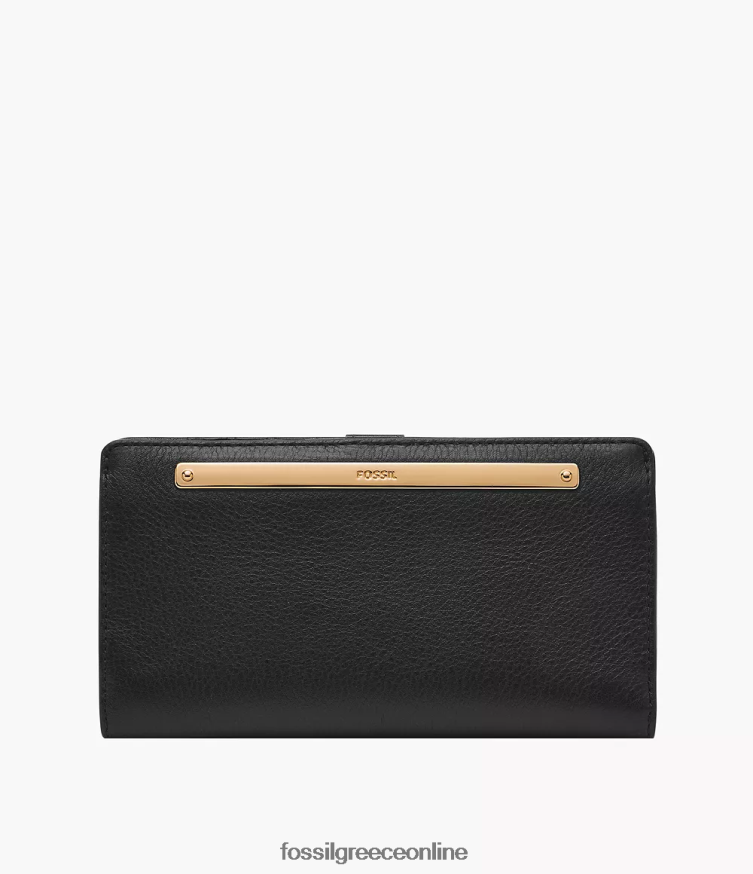 Fossil γυναίκες liza slim bifold FVT06R808 πορτοφόλι μαύρος